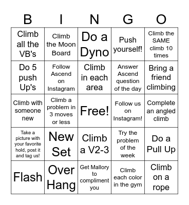 QS Bingo Card