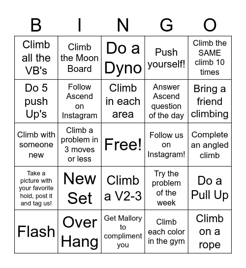 QS Bingo Card