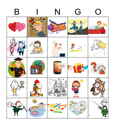 Common Weak Verbs Bingo Card