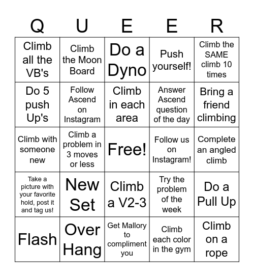 QS Bingo Card