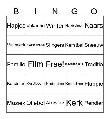 feestbingo Card