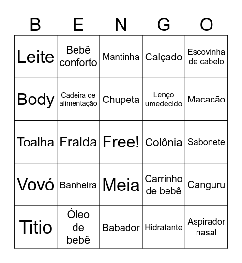 Bingo Sem Título Bingo Card