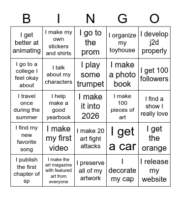 Late 2026 Bingo Thing Bingo Card