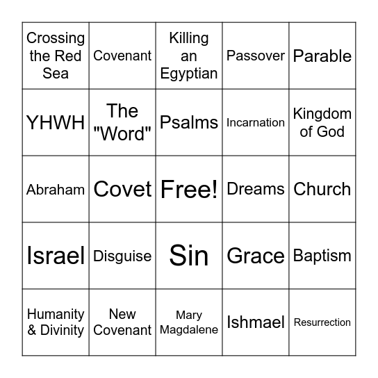 HRE Unit 3 Review BINGO Card