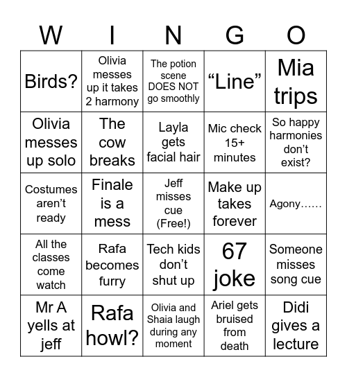 Into the Bingo Card