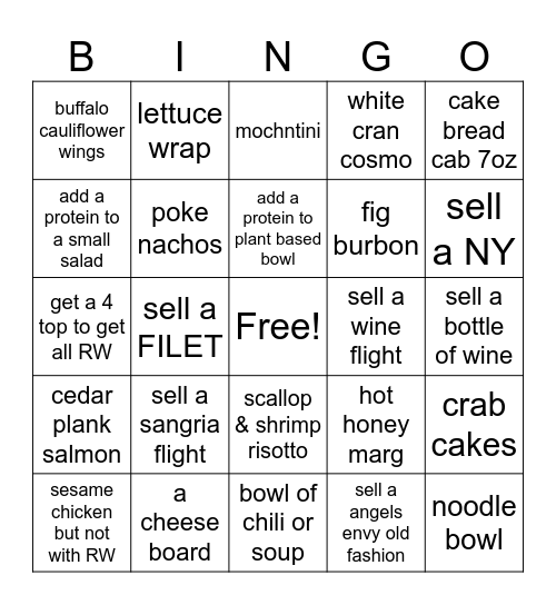 HARVEST BINGO Card