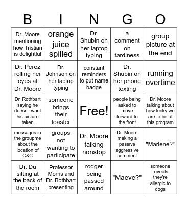 1/15/26 Bingo Card