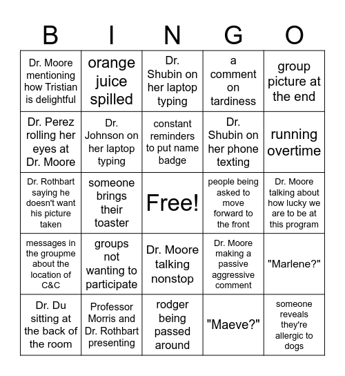1/15/26 Bingo Card