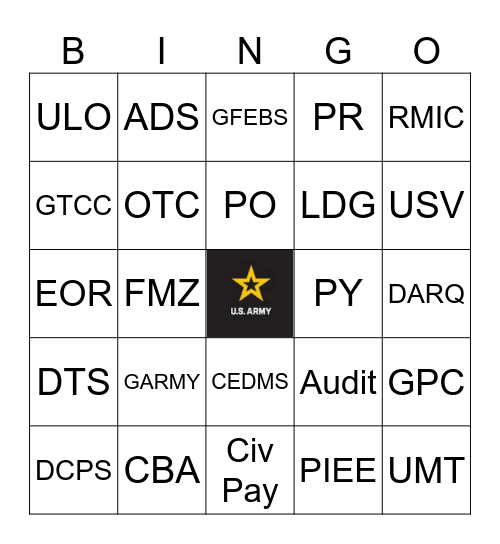 Accounting Bingo Card
