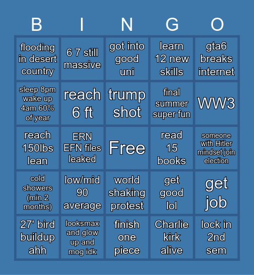 Saif's 2026 Bingo Card Bingo Card