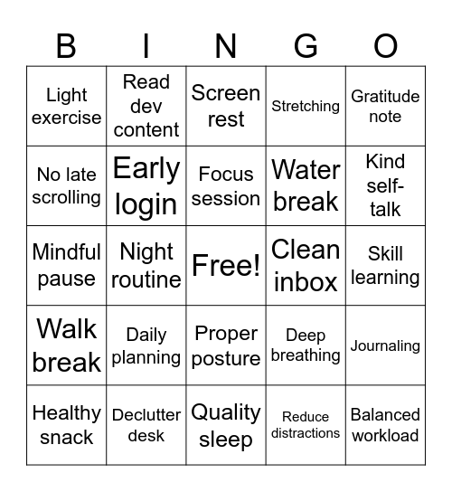 Turnkey Bingo Card