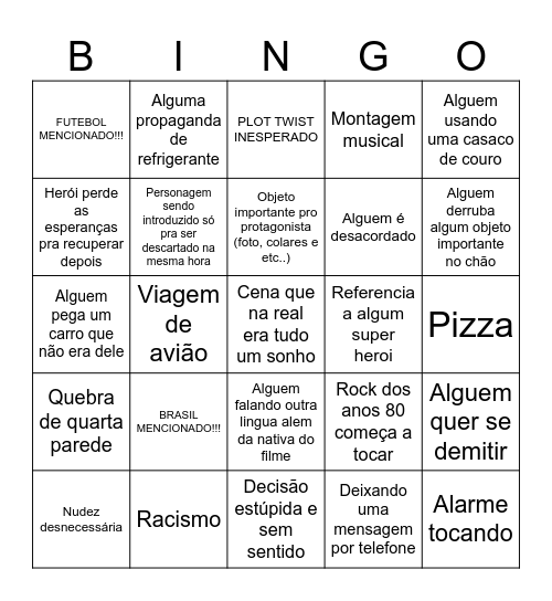 bingo de filmes !!! Bingo Card