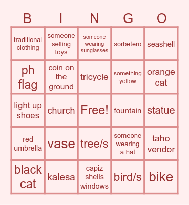Little's Munch Intramuros Edition! Bingo Card