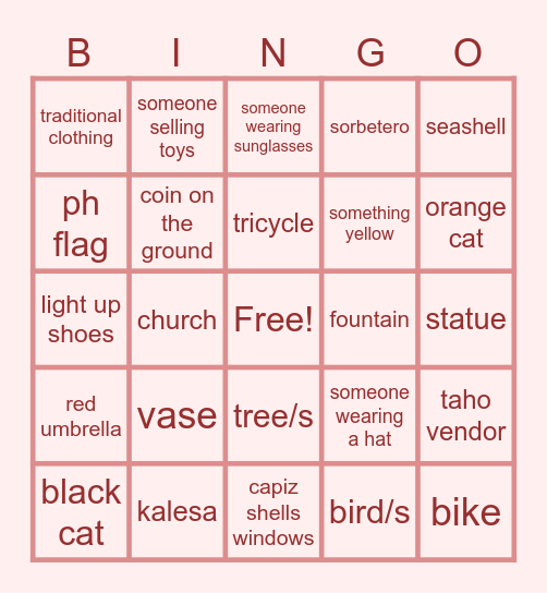 Little's Munch Intramuros Edition! Bingo Card