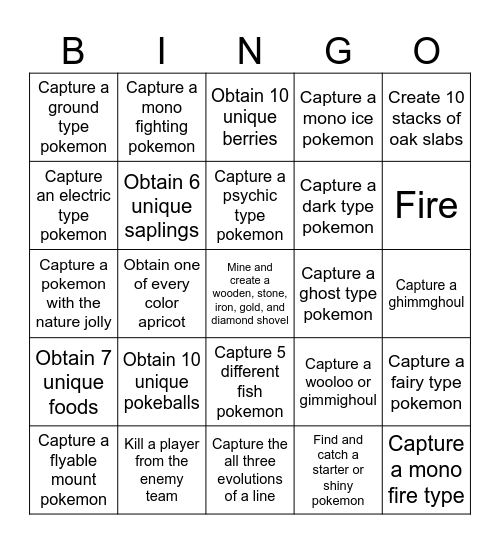 Team bingo Card