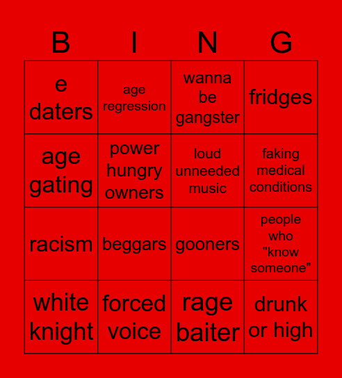 vr bingo Card