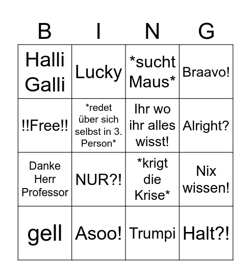 Plankii Bingo Card