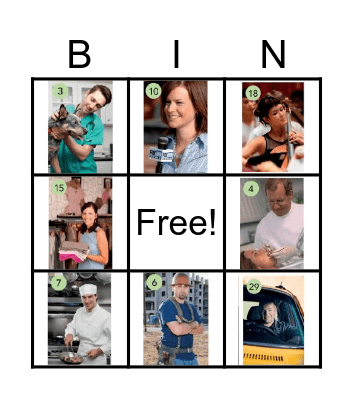 Occupation Bingo Card