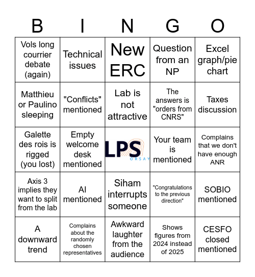 AG LPS 2026 Bingo Card
