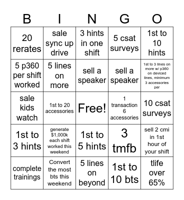 TAKE MY MONEY .COM Bingo Card