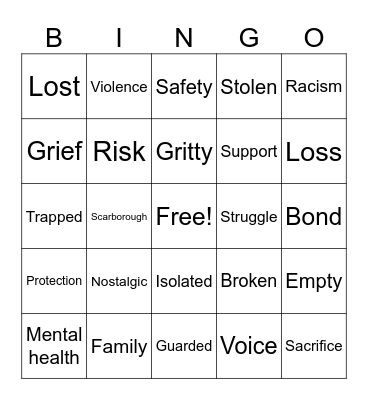 Brother Bingo Card