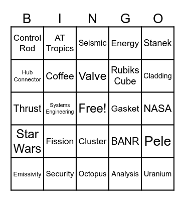 Engineering Week 2026 Bingo Card