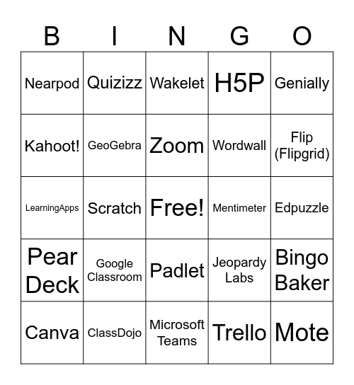 aplicatii digitale Bingo Card