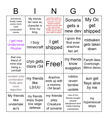 2026 bingo list Bingo Card