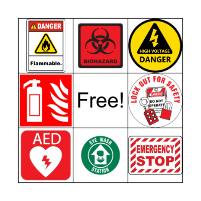 Safety Bingo Card
