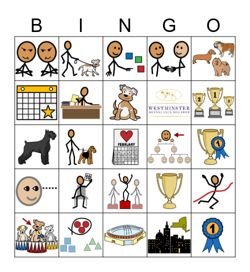 Westminster Dog Show Bingo Card