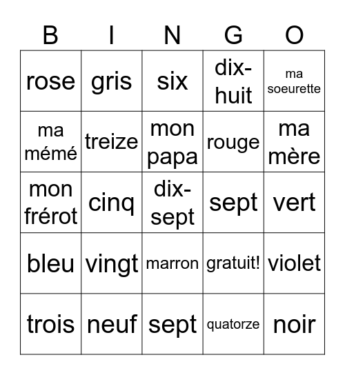 Madelyn Lassiter Bingo Card