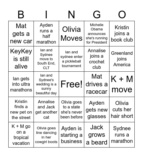 Meg 2026 Bingo Card
