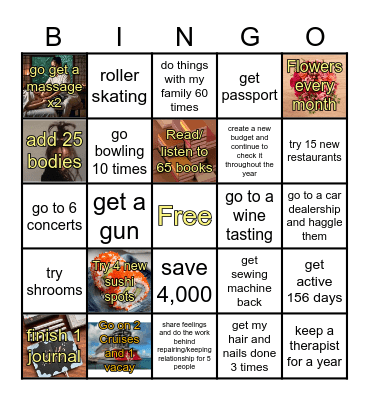 2k26 Goals Bingo Card