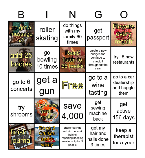 2k26 Goals Bingo Card