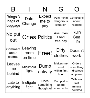 Florida Man's Fudge Ups Bingo Card