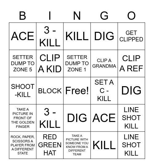 AVA'S BINGO Card