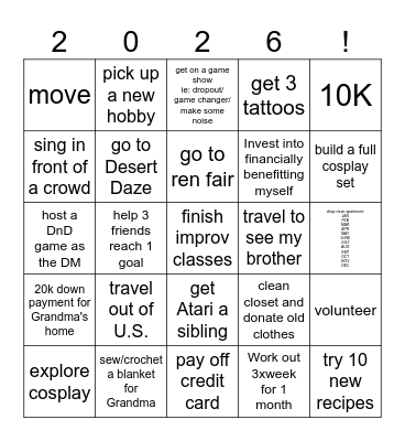 Bingo Card