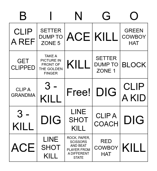 BINGO Card