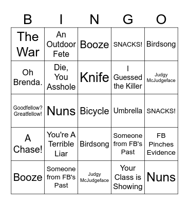 Father Brown Bingo 2026 Bingo Card