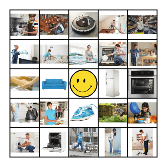 Household chores Bingo Card