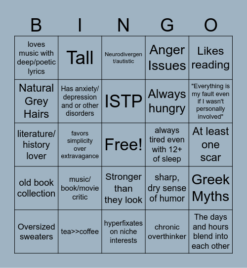 Kinga Kinnie Bingo Card