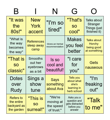 Nettle Bingo Card