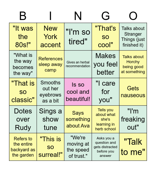 Nettle Bingo Card