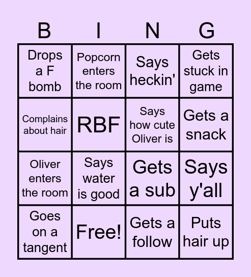 Mads Bingo Card