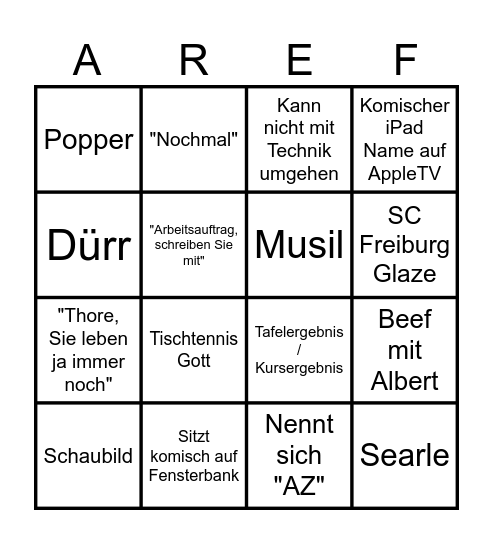 Azizieh Bingo Card