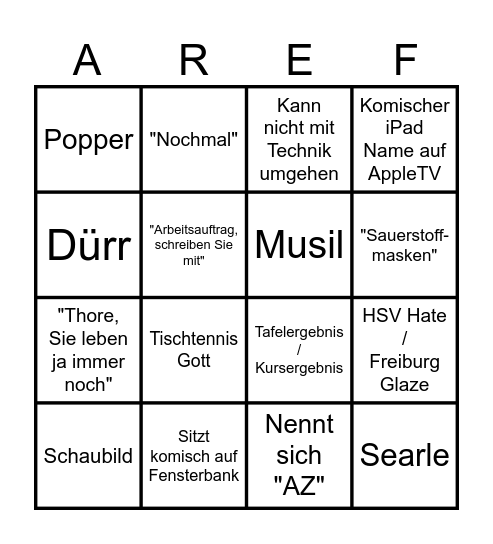 Azizieh Bingo Card