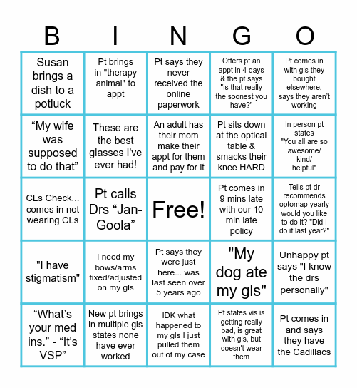 Office Bingo Card