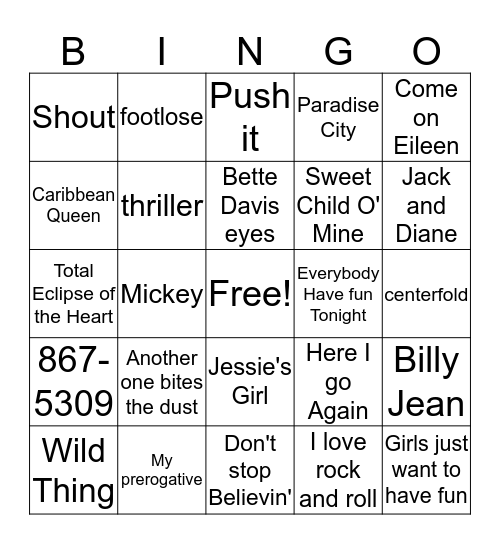 Card 30 Bingo Card
