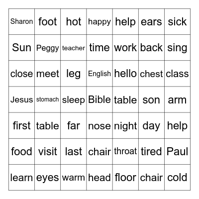 Week 3 Basic BINGO Card