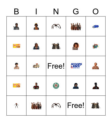 STRANGER THINGS BINGO Card